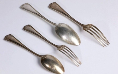 Housewife's part made of silver, ribbon knot pattern and vegetable, comprising