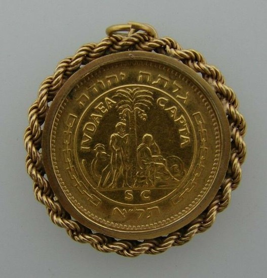 ICONIC 22k & 14k Yellow Gold Israel Liberata Coin