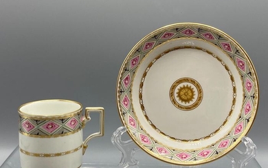 Imperial Royal Vienna - Sorgenthal Period (1784-1805) - Cup and Saucer - Empire - Porcelain