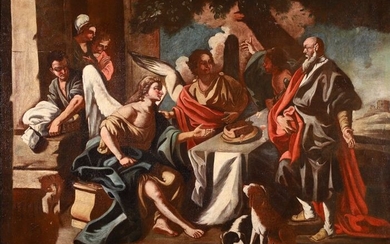 Italian school of the XVIII Century, after Francesco Solimena - Abraham and the three angels
