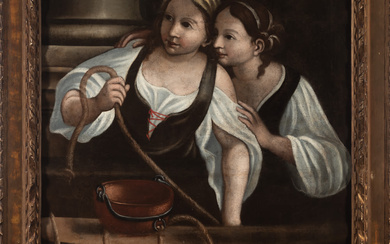 Italian school of the seventeenth century. Girls in the stable.