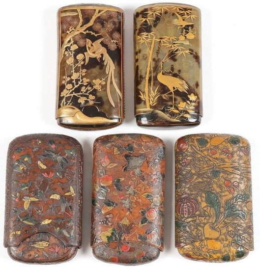 JAPANESE LACQUER AND LEATHER CASES, MEIJI