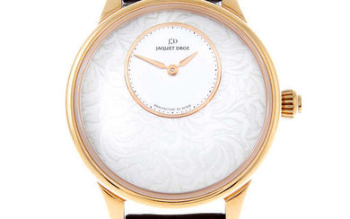 JAQUET DROZ - a limited edition 18ct rose gold Petite Heure Minute Art Deco wrist watch, 39mm.