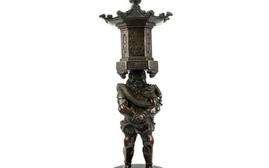 Japanese Bronze Ryutouki Buddhist Deity Figure