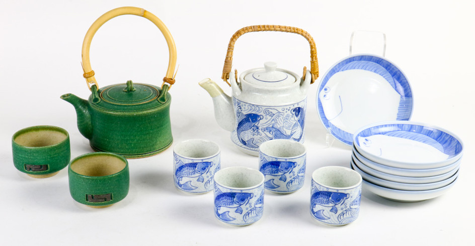 Japanese Group of Teapots, Cups, Dishes