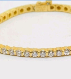 Jean Vitau - 18 kt. Yellow gold - Bracelet Diamond