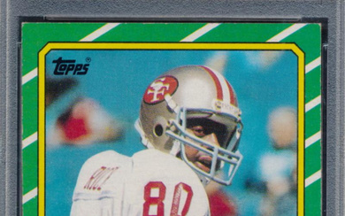 Jerry Rice Signed 1986 Topps #161 RC (PSA)