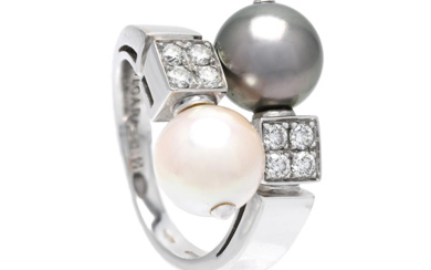 Jewellery Ring BVLGARI, ring, Lucea, 18K white gold, cultured pearl...