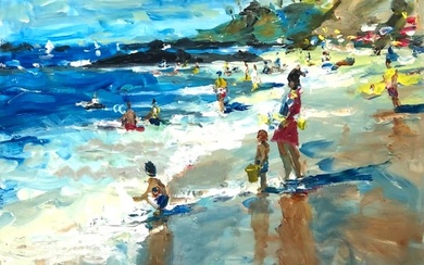 Jorn Fox (Impressionist - Beach Scene) Signed Original Acrylic