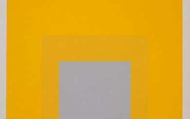 Josef Albers (1888-1976) - Composition cinétique en jaune et argent