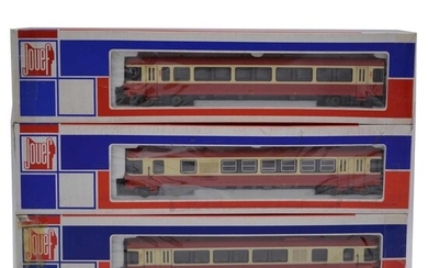 Jouef HO gauge model railways, ref 8626 SNCF autorail diesel locomotives (x2) etc