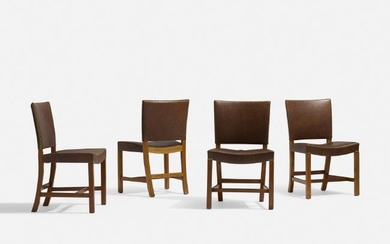Kaare Klint, Barcelona chairs model 3758, set of four