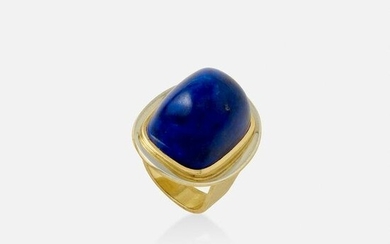 Karl Stittgen, Modernist lapis lazuli and gold ring