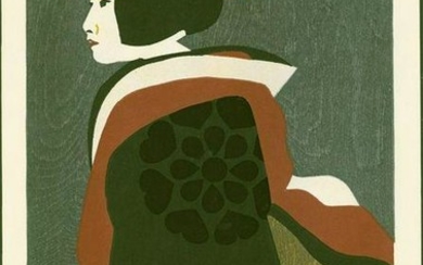 Kiyoshi Saito Japanese Woodblock Print - Maiko