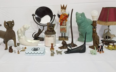 LARGE COLLECTION CAT DECORATIVES