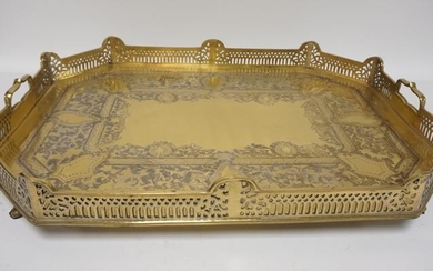 LARGE GILT SILVER PLATED TRAY