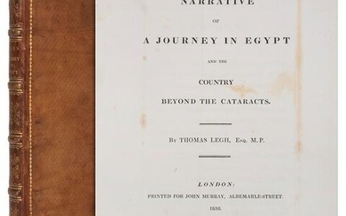 LEGH, Thomas. Narrative of a Journey in Egypt and the