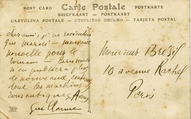 LITERATURE - APOLLINAIRE Guillaume (1880 - 1918) - Autograph letter signed