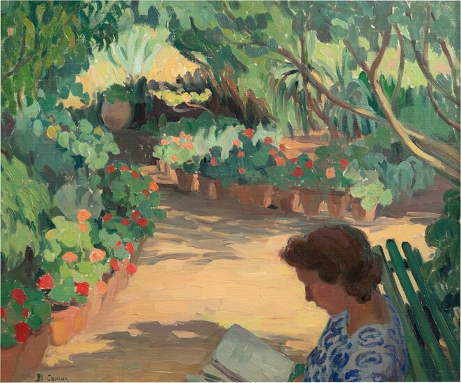 La lecture dans le jardin, Blanche-Augustine Camus