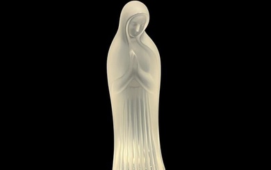 Lalique France crystal Frosted Glass Virgin with hands together