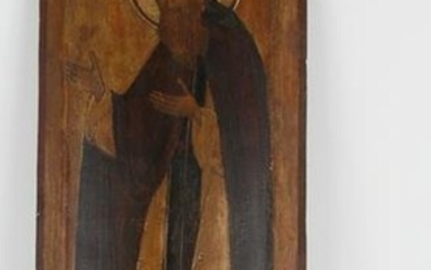 Large Antique Russian Icon of a Saint