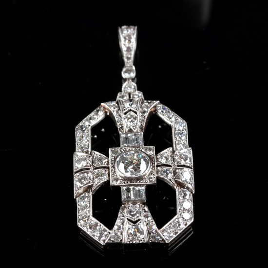 Laurits Berth. Art Deco diamond pendant, circa 1930