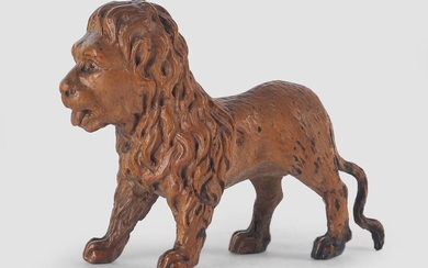 Lion en bois Baroque, 18ème siècle Bois Longueur 11 cm