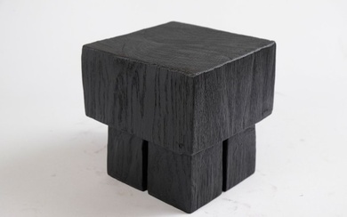 Logniture - Side table - Japanese Style, Wabi-Sabi, Handmade, Unique - Oak