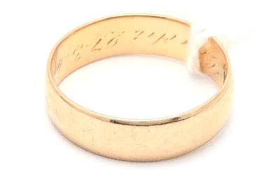 Lot Gold Ring 18K 3,4g damaged with engravi