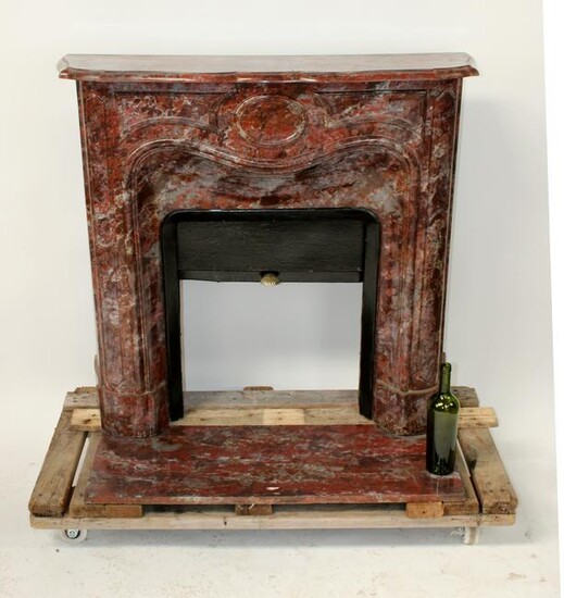 Louis XV style fireplace mantel