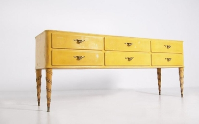 Luxury Vintage Sideboard in Parchment by Paolo Buffa