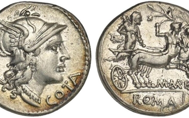 M. Aurelius Cotta, Denarius, Rome, 139 BC; AR (g 3,79;...