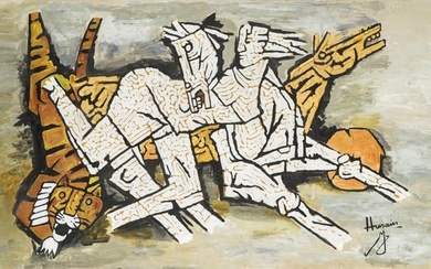 Maqbool Fida Husain (Indian, 1915-2011) Painting