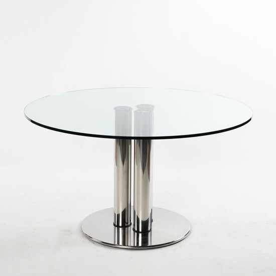 Marco Zanuso, table 'Marcuso 2532', 1970, H. 71,5 cm, Ø 125 cm. Fabriquée par Zanotta,...