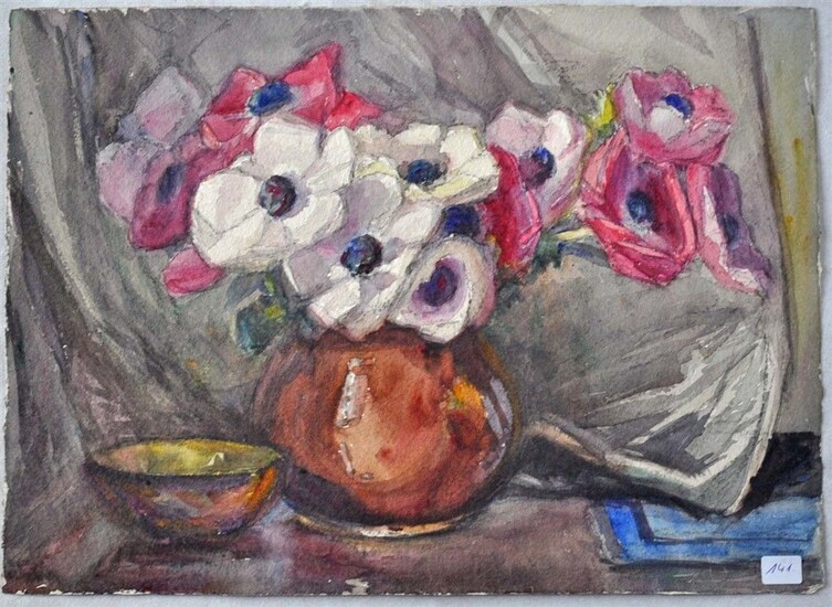 Marie Thérèse DETHAN ROULLET. Vase fleurs.... - Lot 57 - FEE - Stanislas Machoïr