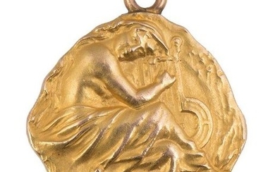 Medalla de 1913 con alegoría Art Nouveau de...
