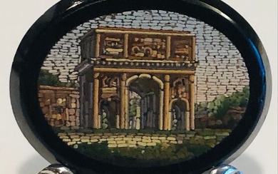 Micromosaic depicting Roman ruins - Glass - mid 19th century