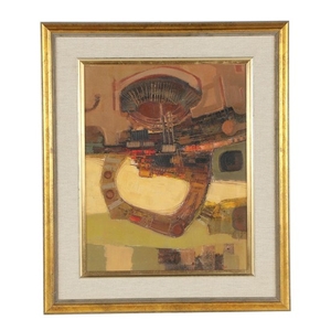 Mid-Century Abstract Oil Painting