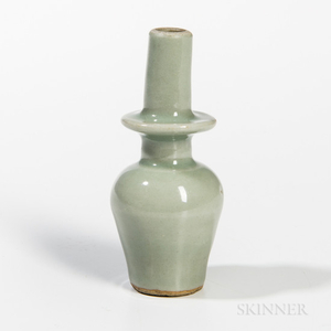 Miniature Longquan Celadon-glazed Temple Vase