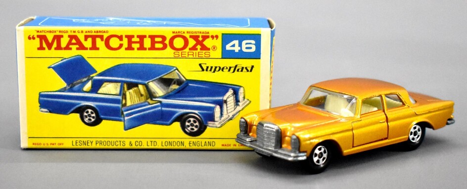 Mint Matchbox transitional Superfast opening doors 46 Mercedes 300 SE in OB