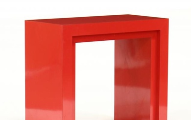 Modern Red Laminate Table