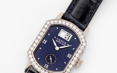 Montre-bracelet de dame Lange & Söhne-"Lady Arkade" or blanc, façonné 750. Boîtier de montre en...