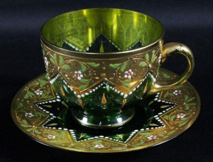 Moser Cup And Saucer