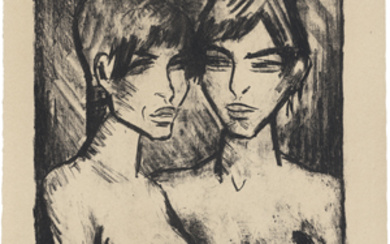 Mueller, Otto (1874 Liebau - 1930 Breslau) Zwei Mädchen - Halbakte (Russisches Mädchenpaar)