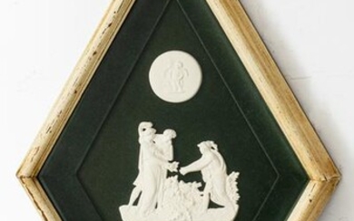 Neoclassical Bisque Plaques Framed in Shadowbox