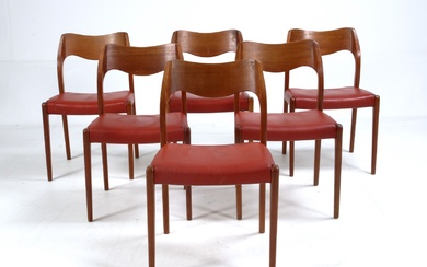 Niels O. Moller. Six dining chairs, model 71 (6)