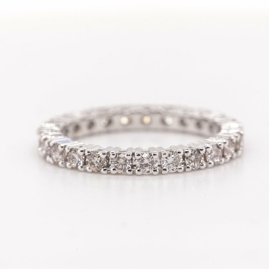 No Reserve Price - 0.90 tcw - 14 kt. White gold - Ring Diamond