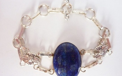 No Reserve Price - Bracelet Silver, 925 Lapis lazuli