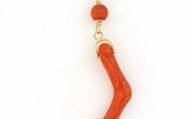 No Reserve Price - Necklace - 18 kt. Yellow gold Coral