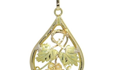 No Reserve Price - Vintage antique anno 1900 - Pendant - 18 kt. Yellow gold Pearl